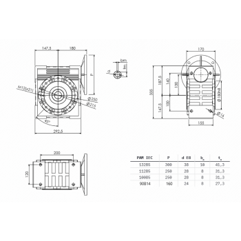 Przekładnia MPRV 130 1/100 90B14